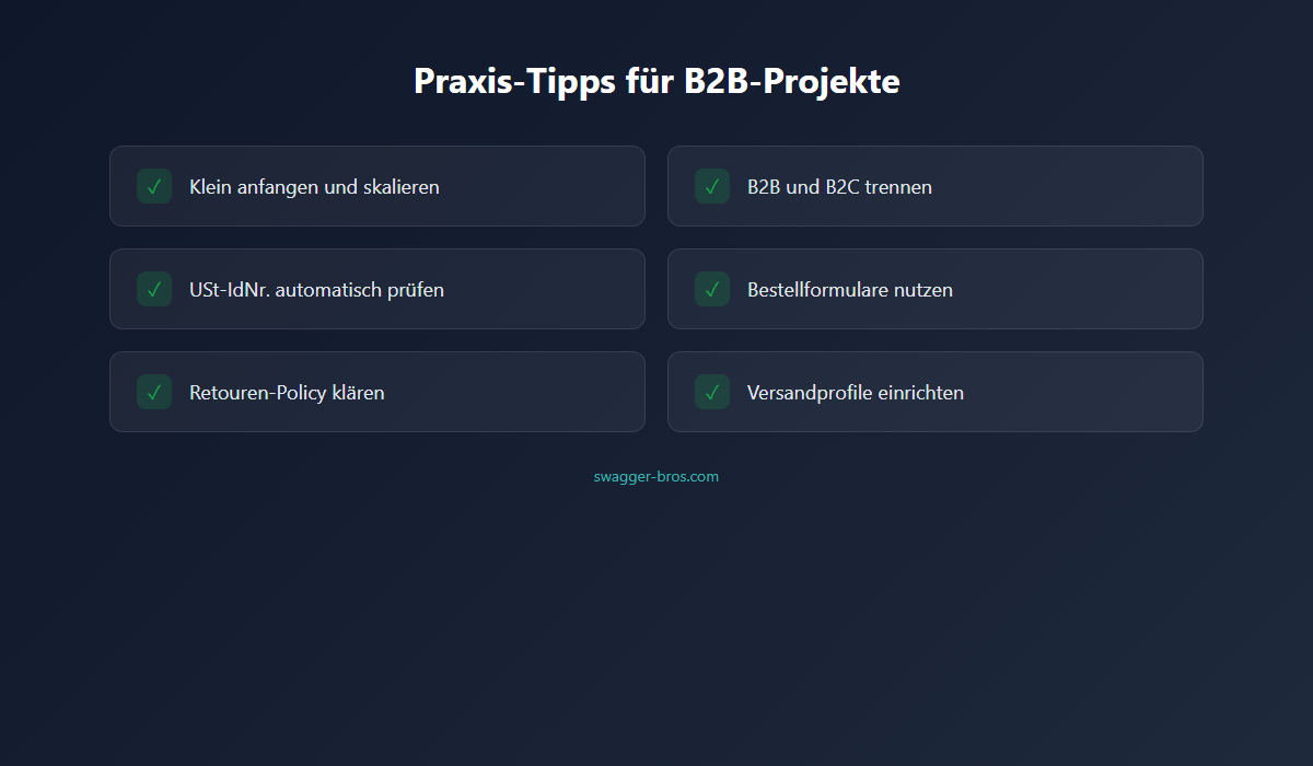 shopify b2b - Praxis-Tipps für B2B-Projekte