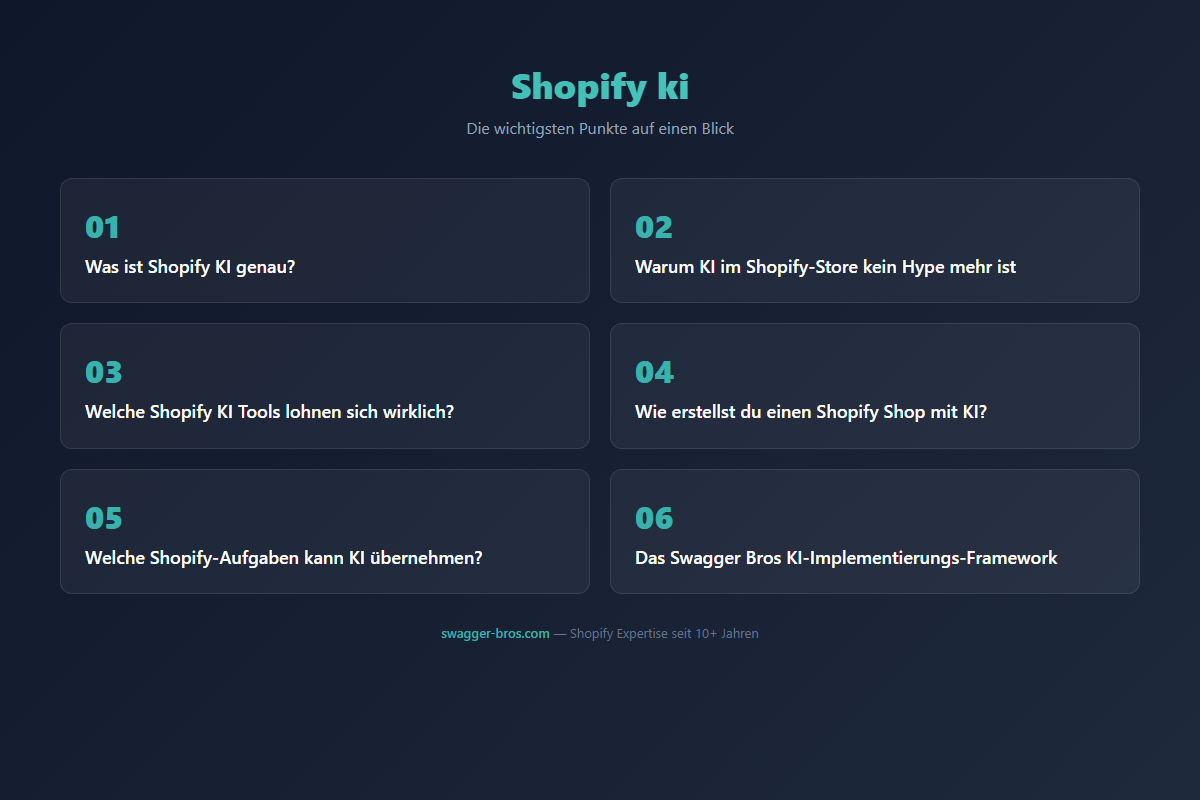 shopify ki - Die wichtigsten Punkte auf einen Blick