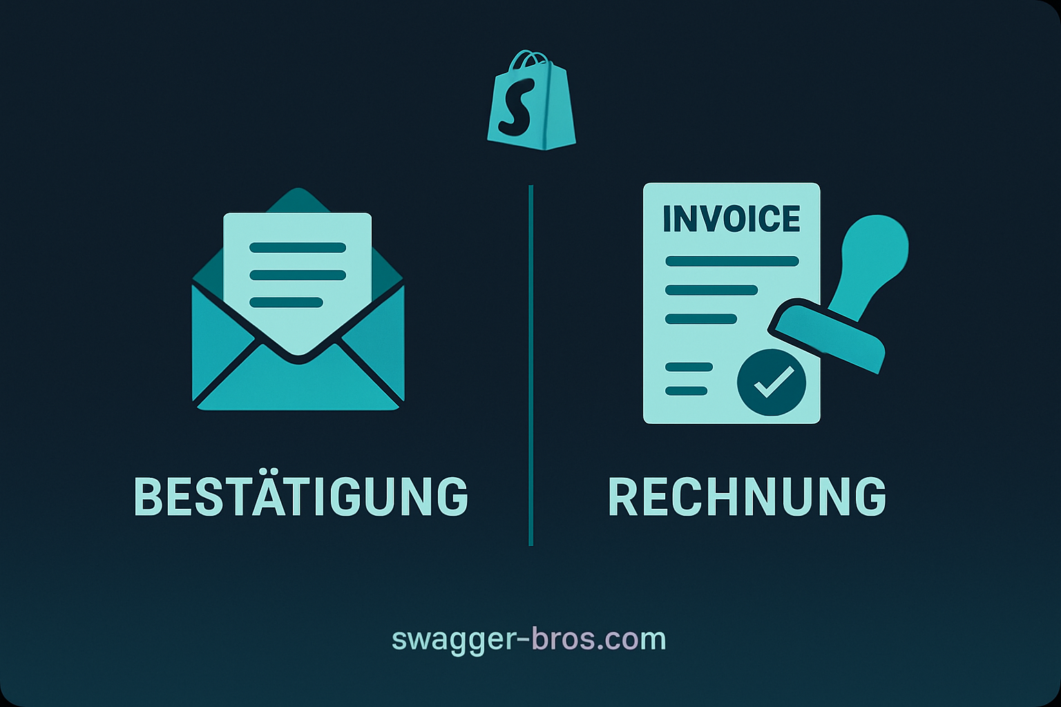 Vergleich zwischen Shopify-Bestellbestätigung und rechtlich relevanter Rechnung