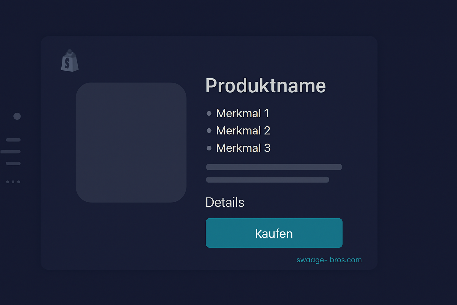 Beispiel einer Shopify-Produktseite mit professionell formatierter Produktbeschreibung