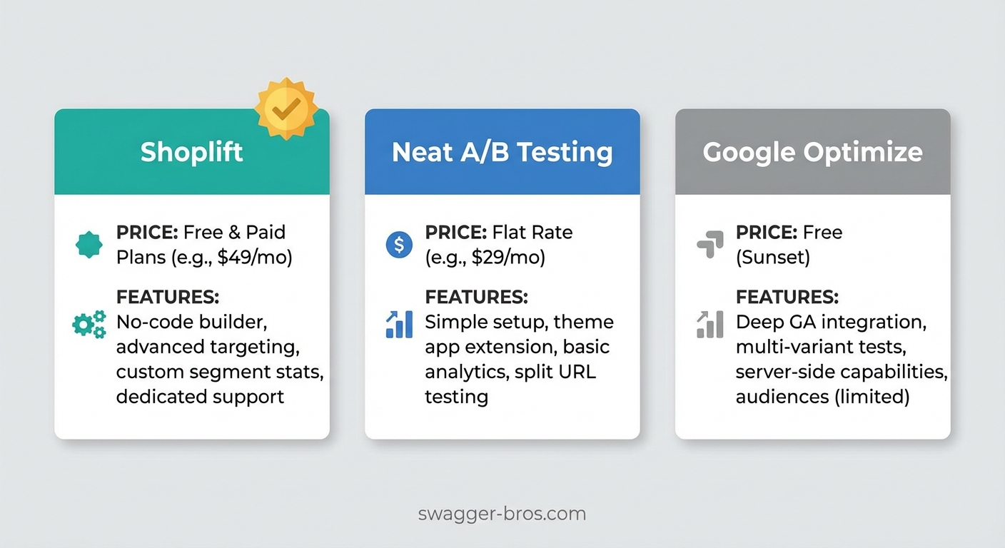 A/B Testing Tools für Shopify im Vergleich